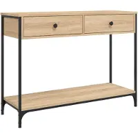 vidaXL Wandtafel 100x34,5x75 cm bewerkt hout sonoma eikenkleurig