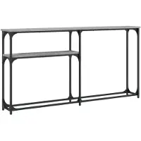vidaXL Wandtafel 145x22,5x75 cm bewerkt hout grijs sonoma eikenkleurig