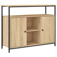 vidaXL Dressoir Sonoma Eiken 100x35x80 cm Bewerkt Hout