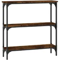 vidaXL Wandtafel 75x22,5x75 cm bewerkt hout gerookt eikenkleurig