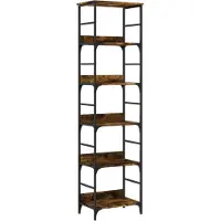 vidaXL Boekenrek 50x33x188,5 cm bewerkt hout gerookt eikenkleurig