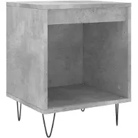vidaXL Nachtkastje 40x35x50 cm bewerkt hout betongrijs