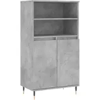 vidaXL Hoge kast 60x36x110 cm bewerkt hout betongrijs