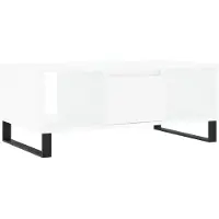vidaXL Salontafel 90x50x36,5 cm bewerkt hout wit
