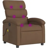 vidaXL Massagestoel verstelbaar stof bruin