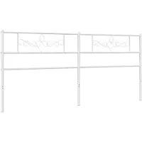 vidaXL Vervangend hoofdbord 200 cm metaal wit