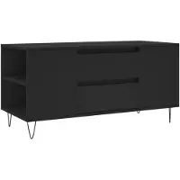 vidaXL Salontafel 102x44,5x50 cm bewerkt hout zwart