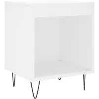 vidaXL Nachtkastje 40x35x50 cm bewerkt hout wit