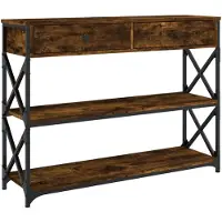vidaXL Wandtafel 100x28x75 cm bewerkt hout gerookt eikenkleurig