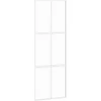 vidaXL Schuifdeur 76x205 cm gehard glas en aluminium wit