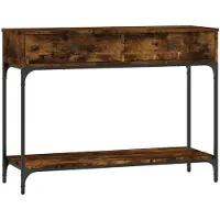vidaXL Wandtafel 100x34,5x75 cm bewerkt hout gerookt eikenkleurig