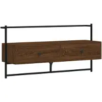 vidaXL Tv-meubel wandgemonteerd 100,5x30x51 cm hout bruin eikenkleur