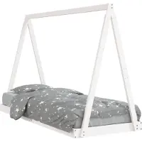 vidaXL Kinderbedframe 80x200 cm massief grenenhout wit