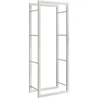 vidaXL Haardhoutrek 50x28x132 cm roestvrij staal