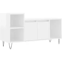 vidaXL Tv-meubel 100x35x55 cm bewerkt hout hoogglans wit