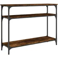 vidaXL Wandtafel 100x29x75 cm bewerkt hout gerookt eikenkleurig