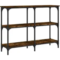 vidaXL Wandtafel 100x29x75 cm bewerkt hout gerookt eikenkleurig
