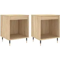 vidaXL Nachtkastjes 2 st 40x35x50 cm sonoma eikenkleurig