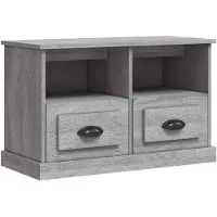 vidaXL Tv-meubel 80x35x50 cm bewerkt hout grijs sonoma eikenkleurig