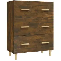 vidaXL Dressoir 70x34x90 cm bewerkt hout gerookt eikenkleurig