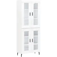vidaXL Hoge kast 69,5x34x180 cm bewerkt hout wit