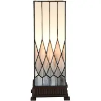 Clayre & Eef Tiffany tafellamp 17x17x43 cm glas tiffany bureaulamp