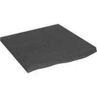 vidaXL Wastafelblad 60x60x(2-4) cm behandeld massief hout donkerbruin