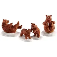 Lemax Vail Village Kerstdorpminiatuur Bear Family Snow Day (beren Familie) 11,3 X 4 X 3,9 Cm 4-delig