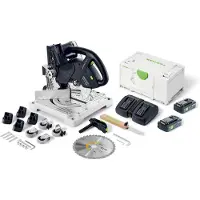 Festool SYMC 70 4,0 EBI-Plus SYMMETRIC 2x18V Accu-plintenzaag Set (2x 4.0Ah Accu)
