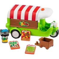 Klorofil De Food Truck Speelset - Speelgoedauto - Interactief Kinderspeelgoed - Met figuur uit de ''Raccoon'' familie van Wasberen - Vanaf 18 maanden