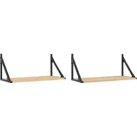 vidaXL Wandschappen 2 st 60x25x25,5 cm bewerkt hout sonoma eikenkleur