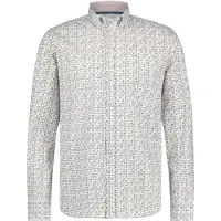 State of Art casual overhemd wijde fit wit roze geprint
