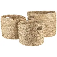 Clayre & Eef Bruine Mand (3) Ø 32*27/ Ø 26*22 / Ø 23*20 cm 6RO0513
