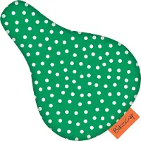 Bikecap Zadelhoesje Kids Green Dots | Fietszadelhoes - Fietszadeldek - Stof en waterafstotend