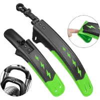 HBS Spatbord Mountainbike Verstelbaar -universeel Spatborden Voor En Achter 24 - 26 - 27 Inch Groen