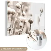 MuchoWow Glasschilderij 180x120 cm - Schilderij acrylglas - Bloemen - Planten - Stilleven - Natuur - Foto op glas - Muurdecoratie woonkamer - Wanddecoratie slaapkamer - Schilderijen