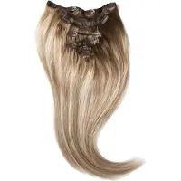 Rapunzel of sweden Classic Clip-ins Straight / Medium Volume / 7 pieces Dark Ashy Blonde Balayage B2.6/10.7 40 cm Hair extensions 100 g