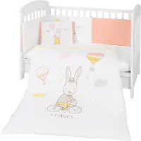 Kikkaboo 6 Piece Bed Rabbits In Love 60/120 Cm Beige Kinderen