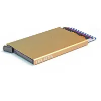 Dstrct Figuretta - Cardholder gold metallic Aluminium | Maat 1