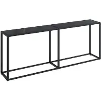 vidaXL Wandtafel 200x35x75,5 cm gehard glas zwart