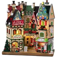 Lemax Tis The Season Shops battery operated (4.5V) Kerst