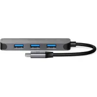 Nedis Usb-hub Fresh Green Box 1x Usb-c - 4x Usb A Vrouwelijk Grijs