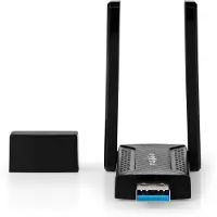 Nedis WiFi dongle met antenne - (USB A, Dual band, 2.4/5 GHz)
