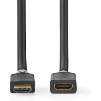 Nedis High Speed HDMI-Kabel met Ethernet | HDMI Connector | HDMI Female | 8K@60Hz | eARC | 48 Gbps | 1.00 m | Rond | PVC | Antraciet | Doos - CVBW35090AT10