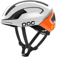 POC - Fietshelmen - Omne Beacon Mips Fluorescent Orange Avip/Hydrogen White voor Unisex - Maat 50-56 cm - Wit