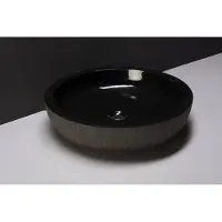 Forzalaqua Verona Xl waskom 50x50x12cm 50cm ROND Graniet gepolijst antraciet