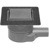 Easy drain Easydrain Aqua Plus Quattro Tegel vloerput 10x10cm met rooster msi-6 RVS Geborsteld