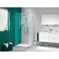 Sealskin Get Wet by Sealskin I AM Draaideur met zijwand 880x880mm, Chroom zilver hoogglans, 8mm helder glas + antikalk