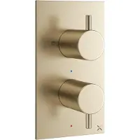 Crosswater MPRO Douchekraan - inbouw - verticaal - geborsteld messing (goud) sw385371/sw385437