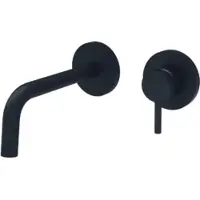 Paffoni Light wastafelmengkraan met uitloop 24.5cm zwart mat LIG007NO70